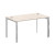 Onix Direct Lux Стол руководителя П-обр. м/к M-O.MP-SRR-3.8 Денвер Светлый/Нержавеющая Сталь/Хром 13