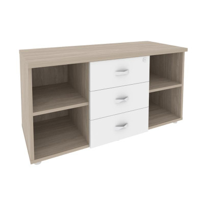 Onix Direct Тумба сервисная с ящиками O.TS-11 Дуб Аттик/Белый Бриллиант 1100*460*576