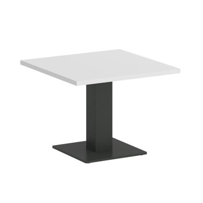 Onix Direct Стол журнальный квадратный O.SJ-2 Белый Бриллиант/Металл Антрацит 600*600*450