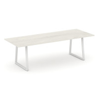 Style Project Direct Стол переговорный SN-6T1.SPRG-258.3 Дуб Наварра/Металл Белый 2580*980*750