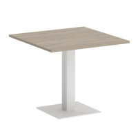 Onix Direct Стол квадратный O.SPRG-2 Дуб Аттик/Металл Белый 900*900*750