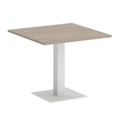 Onix Direct Стол квадратный O.SPRG-2 Дуб Аттик/Металл Белый 900*900*750