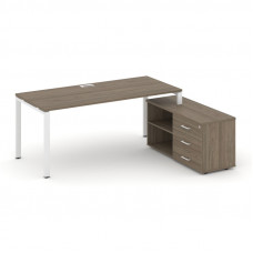 Style Project Direct Стол письменный с греденцией правой SN-6P.SRG-014.M(R) Вяз Благородный/Металл Б