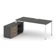 Style Project Direct Стол письменный с греденцией левой SN-6P.SRG-024.M(L) Антрацит/Антрацит/Вяз Бла