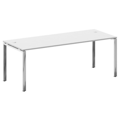 Metal System Direct Стол рабочий руковод. П-обр. м/к БП.СРР-6.8 Белый/Нержавеющая Сталь 2000*800*750