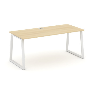 Style Project Direct Стол письменный SN-6T1.SR-023.M Акация Лорка/Металл Белый/Заглушка Металл Белый