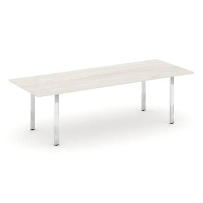 Style Project Direct Lux Стол переговорный M-SN-6P.SPRG-258.3 Дуб Наварра/Нержавеющая Сталь/Хром 258