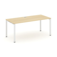 Style Project Direct Стол письменный SN-6P.SR-023.M Акация Лорка/Металл Белый/Заглушка Металл Белый