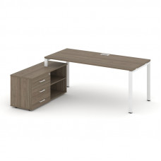 Style Project Direct Стол письменный с греденцией левой SN-6P.SRG-013.M(L) Вяз Благородный/Металл Бе