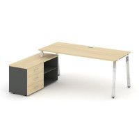 Style Project Direct Lux Стол письменный с греденцией левой M-SN-6A.SRG-015.M(L) Акация Лорка/Антрац