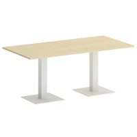 First Стол прямоугольный KSPRG-4 Клен/Металл Белый 1800*900*750