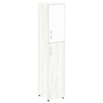 Yalta Шкаф узкий LT.SU-1.7 R (R) white Снежная Патина/Стекло White 400*450*1987