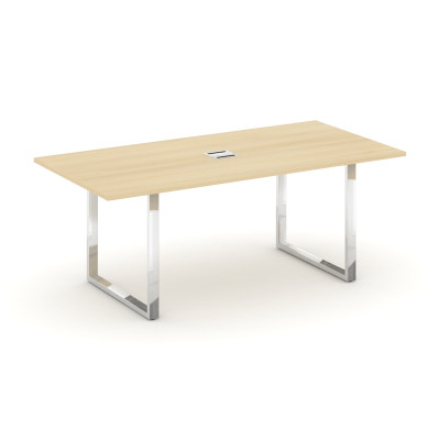 Style Project Direct Lux Стол переговорный M-SN-6O.SPRG-198 Акация Лорка/Нержавеющая Сталь/Хром 1980