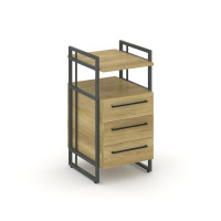 Rift Direct Тумба приставная RF.TPRR-001 Дуб Винченцо/Металл Антрацит/Черный Ручки 424*500*821