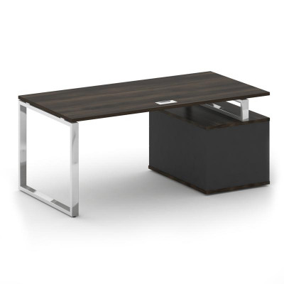 Шифт Стол руководителя с опорной тумбой, левый SK.SRT-180 (L) Дуб Мали/Антрацит NEW 1800*904*753