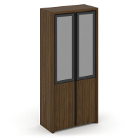 Corner Шкаф высокий широкий COR.ST-1.2R Орех Лоренцо/Графит/Сатин Черная Рама/Металл Графит 900*450*
