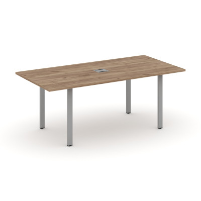 Style Project Direct Стол переговорный SN-6P.SPRG-198 Дуб Табак/Металл Серый/Заглушка Металл Серый 1