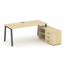 Style Project Direct Стол письменный с греденцией правой SN-6A.SRG-024.M(R) Акация Лорка/Металл Антр
