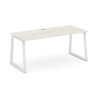 Style Project Direct Стол письменный SN-6T1.SR-014.M Дуб Наварра/Металл Белый/Заглушка Металл Белый