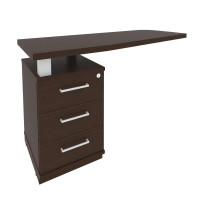 Тумба приставная с топом левая Фёст 1300*500*765 KTP-2 (L) Венге Цаво