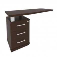 First Тумба приставная с топом левая KTP-2 (L) Венге Цаво 1300*500*765