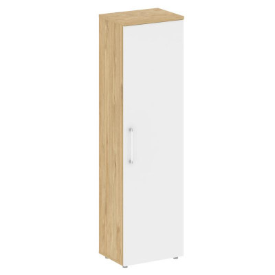 Шифт Гардероб узкий (универсальный левый/правый) SK.GB-1 Тиквуд Светлый/Белый Бриллиант 560*420*1977