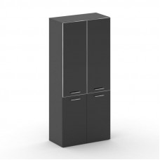 Cross Шкаф широкий высокий CRU.ST-101 black Базальт UM/Черный UM/ЛакобельЧерный 896*460*2000