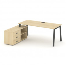 Style Project Direct Стол письменный с греденцией левой SN-6A.SRG-013.M(L) Акация Лорка/Металл Антра