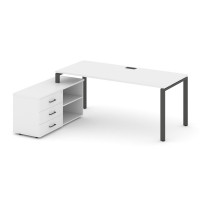 Style Project Direct Стол письменный с греденцией левой SN-6P.SRG-026.M(L) Белый/Металл Антрацит/Заг