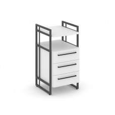 Rift Direct Тумба приставная RF.TPRR-001 Белый Бриллиант/Металл Антрацит/Черный Ручки 424*500*821