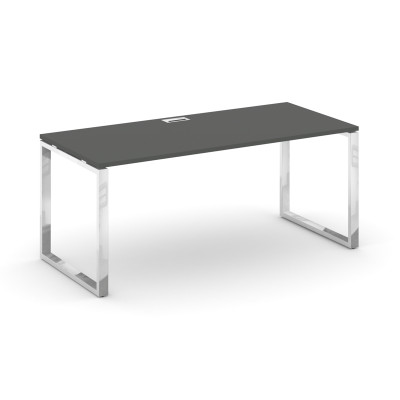 Style Project Direct Lux Стол письменный M-SN-6O.SR-026.M Антрацит/Нержавеющая Сталь/Хром 1980*800*7
