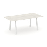 Style Project Direct Стол переговорный SN-6A.SPRG-198.3 Дуб Наварра/Металл Белый 1980*980*750