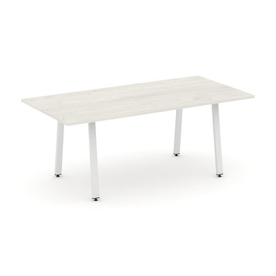 Style Project Direct Стол переговорный SN-6A.SPRG-198.3 Дуб Наварра/Металл Белый 1980*980*750