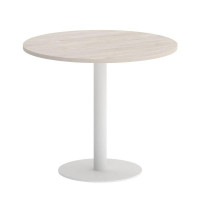 Onix Direct Стол круглый O.SPRG-1 Денвер Светлый/Металл Белый 900*900*750