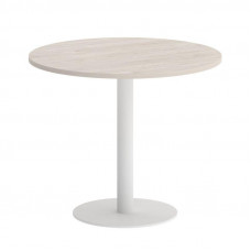 Onix Direct Стол круглый O.SPRG-1 Денвер Светлый/Металл Белый 900*900*750