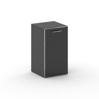 Cross Шкаф узкий низкий CR.SU-302 (R) black Базальт UM/Лакобель Черный 450*460*807