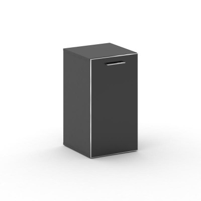 Cross Шкаф узкий низкий CR.SU-302 (R) black Базальт UM/Лакобель Черный 450*460*807