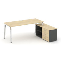 Style Project Direct Lux Стол письменный с греденцией правой M-SN-6A.SRG-024.M(R) Акация Лорка/Антра