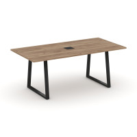 Style Project Direct Стол переговорный SN-6T1.SPRG-198 Дуб Табак/Металл Черный/Заглушка Металл Черны