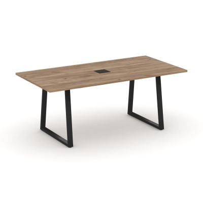 Style Project Direct Стол переговорный SN-6T1.SPRG-198 Дуб Табак/Металл Черный/Заглушка Металл Черны