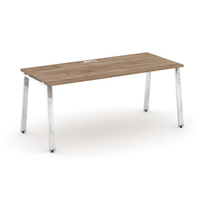 Style Project Direct Lux Стол письменный M-SN-6A.SR-026.M Дуб Табак/Нержавеющая Сталь/Хром 1980*800*