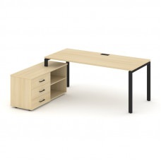 Style Project Direct Стол письменный с греденцией левой SN-6P.SRG-014.M(L) Акация Лорка/Металл Черны