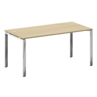 Metal System Direct Стол рабочий руковод. П-обр. м/к БП.СРР-4.8 Акация Лорка/Нержавеющая Сталь 1600*