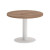 First Стол журнальный круглый KSJ-1 Дуб Табак/Металл Белый 600*600*450