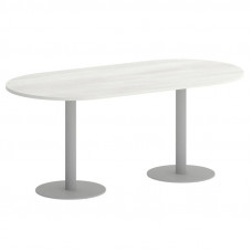 Yalta Стол овальный LT.SPRG-3 Снежная Патина/Металл Серый 1800*900*750