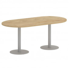 Onix Direct Стол овальный O.SPRG-3 Тиквуд Светлый/Металл Серый 1800*900*750