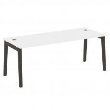 Onix Wood Direct Стол руководителя OW.SRR-6.8 Белый Бриллиант/Дуб Темный/Металл Антрацит 1980*800*75