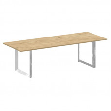 Onix Direct Lux Стол переговорный О-обр. м/к M-O.MO-PRG-25 Тиквуд Светлый/Нержавеющая Сталь/Хром 258