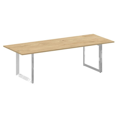 Onix Direct Lux Стол переговорный О-обр. м/к M-O.MO-PRG-25 Тиквуд Светлый/Нержавеющая Сталь/Хром 258