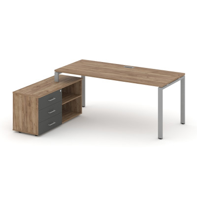 Style Project Direct Стол письменный с греденцией левой SN-6P.SRG-013.M(L) Дуб Табак/Дуб Табак/Антра